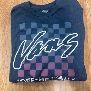 Blue Vans Checked Long Sleeve